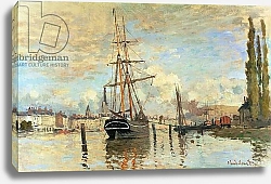 Постер Моне Клод (Claude Monet) The Seine at Rouen, 1872