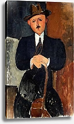 Постер Модильяни Амедео (Amedeo Modigliani) Seated Man 1918