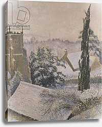 Постер Писсарро Люсьен East Knoyle Church: Snow, 1917