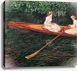 Постер Моне Клод (Claude Monet) Boating on the river Epte, c.1889-1890