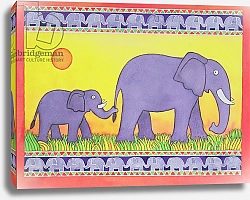 Постер Бакстер Кэти (совр) Elephants 2