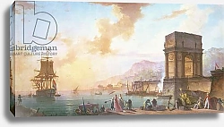 Постер Лакруа Чарьз Morning, a capriccio of a Mediterranean port