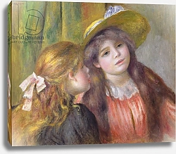 Постер Ренуар Пьер (Pierre-Auguste Renoir) Portrait of Two Girls, c.1890-92