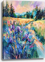 Постер Irises. Lilac evening