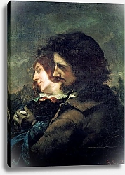 Постер Курбе Гюстав (Gustave Courbet) The Happy Lovers, 1844
