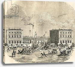 Постер Exterior view of the old Fabrica de Moneda or Royal Mint, Plaza de Colon, Madrid, Spain, 1889