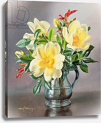 Постер Уильямс Альберт (совр) AB96 Yellow Roses in a Tankard