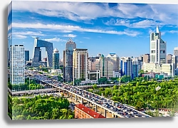 Постер Китай Пекин. Вид на город