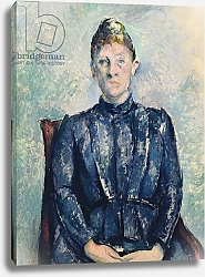 Постер Сезанн Поль (Paul Cezanne) Portrait of Madame Cezanne, c.1890