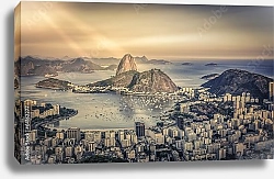Постер Рио-де-Жанейро в лучах солнца, Бразилия