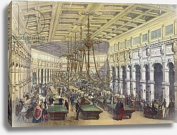 Постер Школа: Французская View of the interior of the 'Grand Cafe Parisien', Paris, engraved by Thibault, 1855