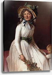Постер Давид Жак Луи Portrait of Emilie Seriziat and her son