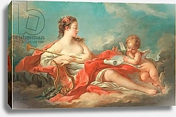 Постер Буше Франсуа (Francois Boucher) Erato, The Muse of Love Poetry