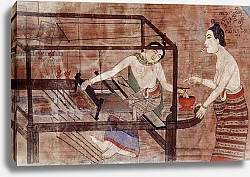 Постер Школа: Тайская Women weaving