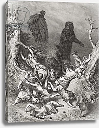 Постер Доре Гюстав The Children Destroyed by Bears, illustration from Dore's 'The Holy Bible', 1866