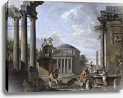 Постер Панини Джованни Паоло Landscape with Roman Ruins