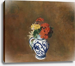 Постер Редон Одилон Flowers in a Blue Vase, c.1900