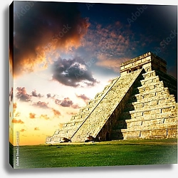 Постер Мексика, пирамиды Майя в Чичен Ица