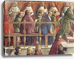 Постер Гирландайо Доменико The Approval of the Order by Pope Honorius III, scene from the life of St. Francis of Assisi