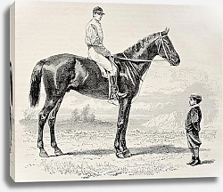 Постер Suzerain, winner of the Prix du Jockey Club (Derby) in 1868. Created by Janet-Lange and Dutheil, pub
