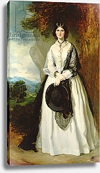Постер Грант Франсуа Сэр Young woman in white dress against a landscape
