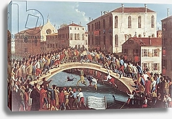 Постер Белла Габриэль Battle with Sticks on the Ponte Santa Fosca, Venice