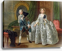 Постер Хейман Франсис David Garrick and Mrs Pritchard in 'The Suspicious Husband' by Benjamin Hoadley 1747