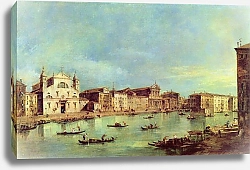 Постер Гварди Франческо (Francesco Guardi) Вид на Большой канал между Санта Лючия и Скальци