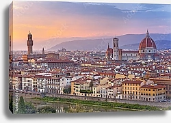 Постер Италия. Вечерняя панорама Флоренции