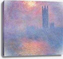 Постер Моне Клод (Claude Monet) Парламент в полдень, в тумане 2
