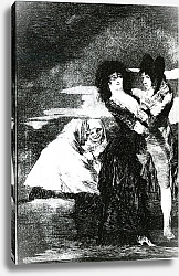 Постер Гойя Франсиско (Francisco de Goya) Two of a Kind, plate 5 from 'Los Caprichos', published in 1799
