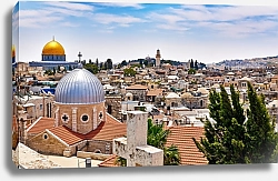 Постер Иерусалим, Израиль. Вид на город