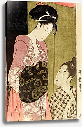 Постер Утамаро Китагава A Man Painting a Woman