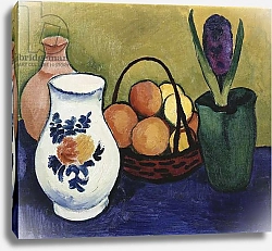 Постер Макке Огюст (Auguste Maquet) The White Jug with Flower and Fruit, 1910