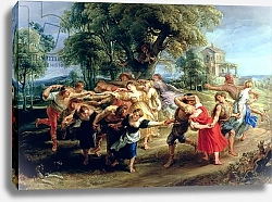 Постер Рубенс Петер (Pieter Paul Rubens) A Peasant Dance, 1636-40