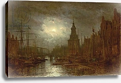 Постер Боголюбов Алексей Amsterdam at Night, 1870s