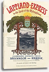 Постер Тизелл Мартин Lappland-Express to the Land of the Midnight Sun; Corridor Express Train Stockholm to Narvik