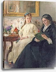 Постер Моризо Берта Portrait of the Artist's Mother and Sister, 1869-70