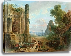 Постер Робер Юбер Fountain of Minerva, Rome, 1772
