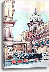 Постер Старинная итальянская улица в Риме