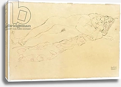 Постер Климт Густав (Gustav Klimt) Two reclining nudes, c.1913