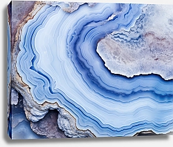 Постер Geode of blue agate stone 6