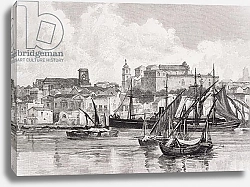 Постер Школа: Английская 19в. The Harbour, Brindisi, Italy, published by Cassell and Co. Ltd., 1880s-90s