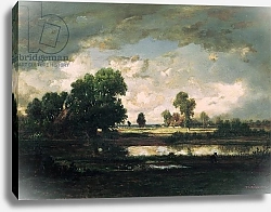 Постер Руссо Пьер The Pool with a Stormy Sky, c.1865-7