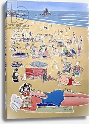 Постер Парсонос Хью (совр) Bathers, Broadhaven Beach, Dyfed, 1995