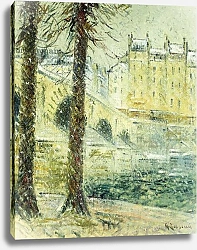 Постер Лоизеу Густав The Pont Marie in the Snow; Le Pont Marie, Effet de Neige, c.1926