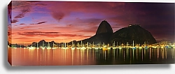 Постер Бразилия, Рио-Де-Жанейро. Восход над пристанью