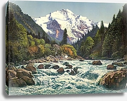 Постер Швейцария. Ущелье реки Лютшина
