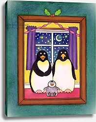 Постер Бакстер Кэти (совр) Penguin Family Christmas, 1997