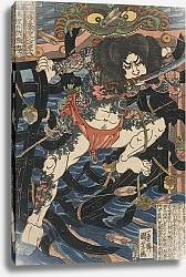 Постер Куниеси Утагава Rōri hakuchō chōjun